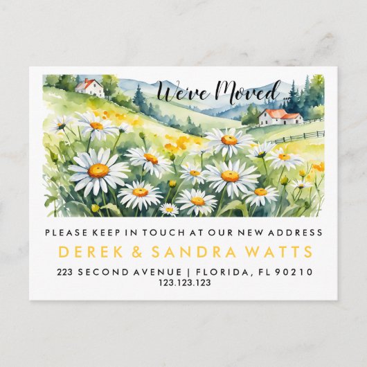 Stilvolle Adressenänderung, die wir verschoben hab Ankündigungspostkarte (Vorderseite)