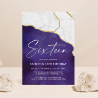 Stilvolle Agate & Marble 16. Geburtstag
