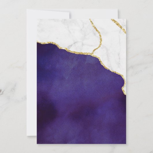 Stilvolle Agate & Marble 18. Geburtstag Einladung (Rückseite)