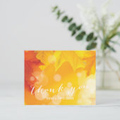 Stilvolle Ahorn-Blätter Herbsthochzeit Vielen Dank Postkarte (Stehend Vorderseite)