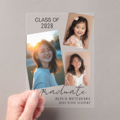 Stilvolle Akryllische Abschluss-Ankündigung (schwa Acryleinladungen (Insitu (Handheld))