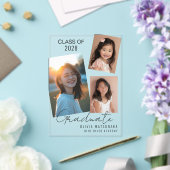 Stilvolle Akryllische Abschluss-Ankündigung (schwa Acryleinladungen (In Situ (Hochzeit))