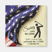Stilvolle American Flag Golf Magnet (Vorne)