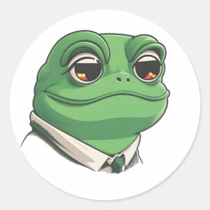 Stilvolle Amphibienkunst für Froschliebhaber Runder Aufkleber