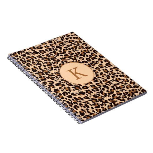 Stilvolle Animal Print Monogram Notizblock (Rechte Seite)
