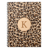 Stilvolle Animal Print Monogram Notizblock (Vorderseite)