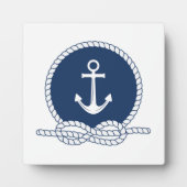 Stilvolle Anker und Seile Fotoplatte (Vorderseite)