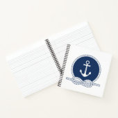 Stilvolle Anker und Seile Notizblock (Innenseite)