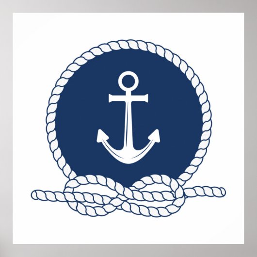 Stilvolle Anker und Seile Poster (Vorne)