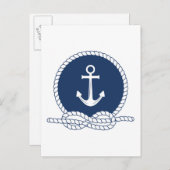 Stilvolle Anker und Seile Postkarte (Vorne/Hinten)