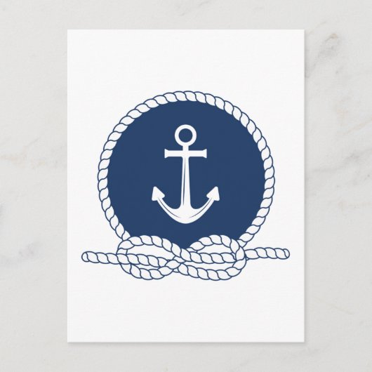 Stilvolle Anker und Seile Postkarte (Vorderseite)