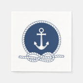 Stilvolle Anker und Seile Serviette (Vorderseite)