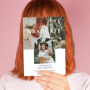 Stilvolle Ankündigung des Minimal 2 Foto Graduate