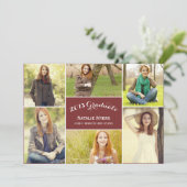 Stilvolle Ankündigung von Collage Abschluss (Stehend Vorderseite)