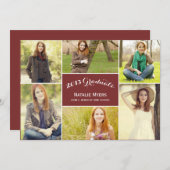 Stilvolle Ankündigung von Collage Abschluss (Vorne/Hinten)