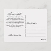 Stilvolle Ankündigung von Foto Collage Birth Postkarte (Rückseite)