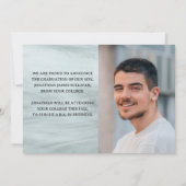 Stilvolle Ankündigung von Graue Foto Abschluss (Rückseite)