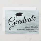 Stilvolle Ankündigung von Gray Abschluss (Vorderseite)