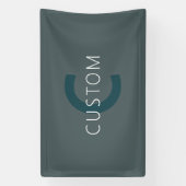 Stilvolle anpassbare Monogramm-Vorlage Banner (Vertikal)