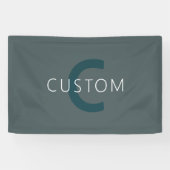 Stilvolle anpassbare Monogramm-Vorlage Banner (Horizontal)