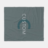 Stilvolle anpassbare Monogramm-Vorlage Fleecedecke (Vorderseite (Horizontal))
