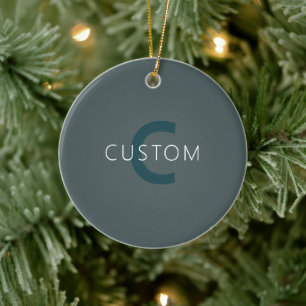 Stilvolle anpassbare Monogramm-Vorlage Keramik Ornament