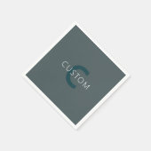 Stilvolle anpassbare Monogramm-Vorlage Serviette (Ecke)