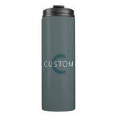 Stilvolle anpassbare Monogramm-Vorlage Thermosbecher (Vorderseite)