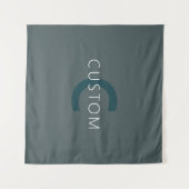 Stilvolle anpassbare Monogramm-Vorlage Wandteppich (Vorderseite (Horizontal))
