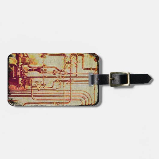 Stilvolle antike Wandpfeifen Gepäckanhänger (Vorderseite horizontal)