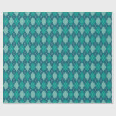 Stilvolle Aqua / Aquamarine Argyll Diamond Classic Geschenkpapier (Flach)