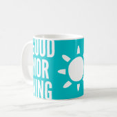 Stilvolle Aqua Blue Good Morning Sun Tee Tasse (Vorderseite Links)