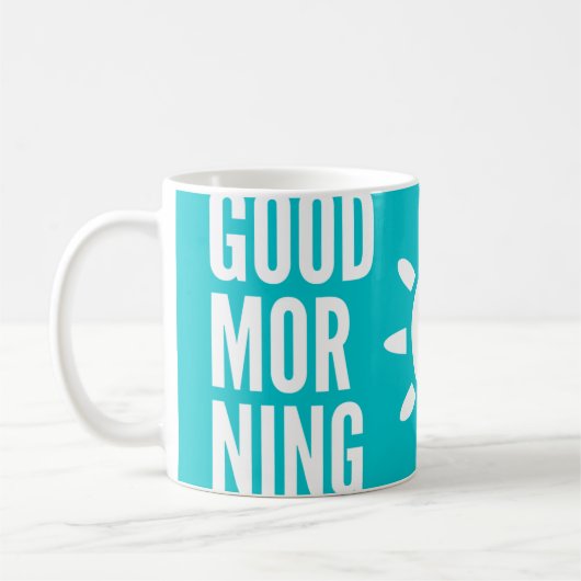 Stilvolle Aqua Blue Good Morning Sun Tee Tasse (Links)