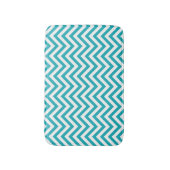 Stilvolle Aqua Chevrons Muster Badematte (Vorderseite Vertikal)