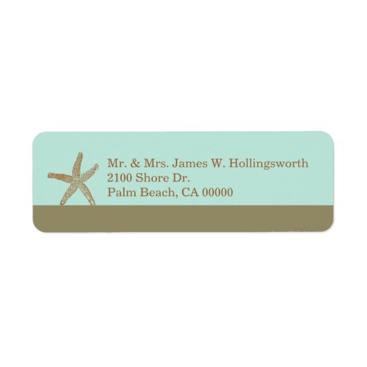 Stilvolle Aqua und Taupe mit Starfish (Vorne)