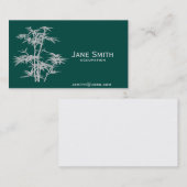 Stilvolle aquamarine Bambusse beruflich Visitenkarte (Vorne/Hinten)