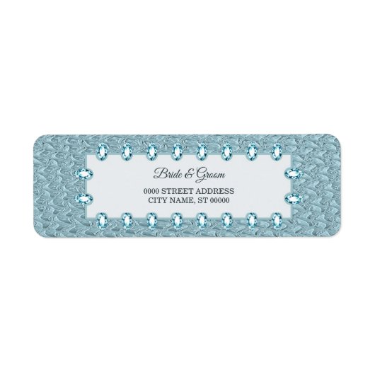 Stilvolle Aquamarine Dekorationsadresse (Vorne)