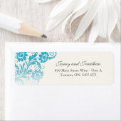 Stilvolle Aquamarine Floral UAWG Address Labels (Insitu)