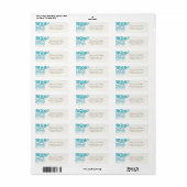 Stilvolle Aquamarine Floral UAWG Address Labels (Vorne)