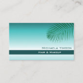 Stilvolle Aquamarine Gradient mit Niedlichem Palmb Visitenkarte (Vorderseite)