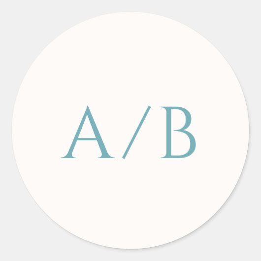 Stilvolle Aquamarine Hochzeit Runder Aufkleber (Vorderseite)