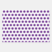 Stilvolle Aquamarine Lila Glitterie Polka Dots Fes Geschenkpapier Set (Vorderseite)