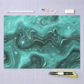 Stilvolle Aquamarine Shimmer Glitzer & Foil Strata Seidenpapier (Handwerk)