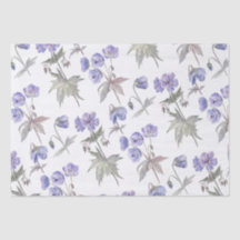 Stilvolle Aquarell-Blumen Lila Veilchen Blumen