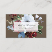 Stilvolle Aquarell Hochzeitskarte Visitenkarte (Vorderseite)