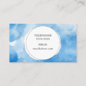 Stilvolle Aquarell-Visitenkarten Visitenkarte (Rückseite)