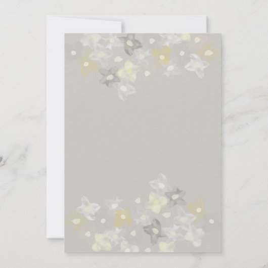 Stilvolle Aquarellblume 70. Geburtstag Einladung (Rückseite)