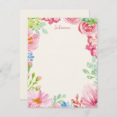 Stilvolle Aquarellmalerei Personalisiert Mitteilungskarte (Vorne/Hinten)