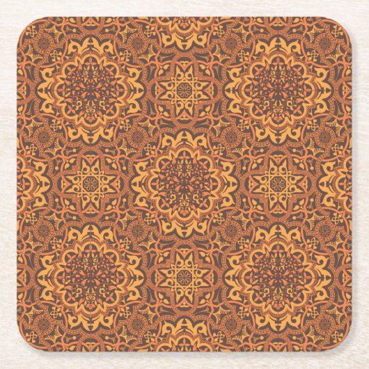 Stilvolle arabische Ornamente Rechteckiger Pappuntersetzer (Vorderseite)