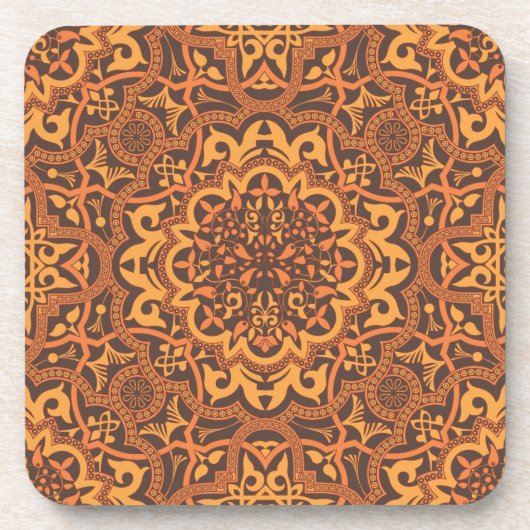 Stilvolle arabische Ornamente Untersetzer (Vorderseite)